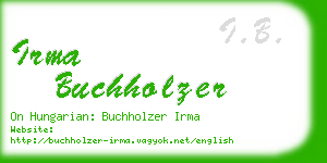 irma buchholzer business card